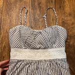 Speechless Dress Size 5 Gray Whit Stripe Bubble Hem Spaghetti Strap Short Photo 2