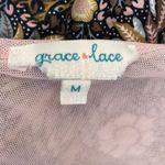 Grace & Lace Tiered Mesh Boho Floral Top Size Medium Photo 4