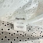 Playa Lucila white eyelet mini dress cover up, ellbow length puff sleeves,size M Size M Photo 12