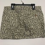 Leopard Printed Denim Mini Skirt Women's Size 28 Soft Stretchy Photo 2