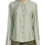Antonio Melani X Elizabeth Damrich Helen Button Up Blouse Mint Green Size Large Photo 0