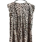 Savanna Jane Women's Tan Animal Print Short Sleeved Top Black Photo 2