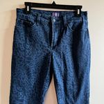 NYDJ Womens Leggings Size 6 Blue Animal Print Skinny Leg 5 Pockets Jeggings Photo 1