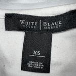 White House | Black Market White Embroidered Lace Beaded Neckline Top EUC Size XS Photo 7