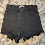 We The Free Free People  CRVY Black distressed high-rise cut-off jean shorts 🫧 Photo 2