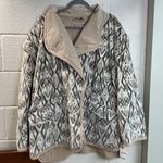 Free People NWT  We the Free Ada Quilted Jacket Coat White Cream Brown Tan Large Photo 1