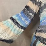 Zac and Rachel  soft colors abstract print bell sleeve top size small Photo 2