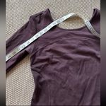 Athleta ‎ Women’s Illusion Body Con Dress Brown Zip Back Long Sleeve Sz Small Photo 5