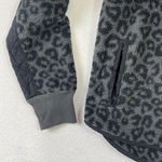 Abercrombie & Fitch Snap-Up Fleece Leopard Print Pullover Asymmetrical Sz Medium Photo 5