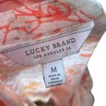 Lucky Brand  Orange Boho Hippie Eclectic Cottagecore Floral Leafy Linen Tank Top Photo 5