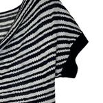 The Limited  T-Shirt Top Size Medium Navy White Striped Acrylic Rayon Nylon Women Photo 2