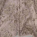 La Femme 26806 Short Sleeve Embroidered Bodice Ruched Mermaid Gown in Champagne Photo 8