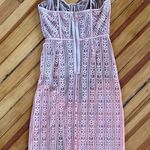 For Love & Lemons Dakota Lace Midi Dress in Peach Size S Pink Photo 3
