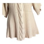 Calvin Klein  Jeans Cowl Neck Cable Stitched Flare Sweater. SZ. L Photo 3