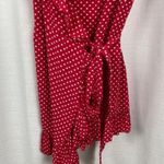 Privacy Please Revolve Giana Red Polka Dot Wrap Mini Dress Sz.M Photo 6