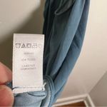 Loft Sleeveless Blouse Blue Green Knot Keyhole Twist High Neck Photo 12