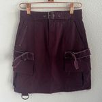 Carmar Maroon Utility Cargo Skirt Buckles 4 Photo 0