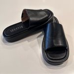 Journee Collection  Denrie Platform Chunky Black‎ Sandal Size 9 Photo 2