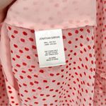 Jonathan Simkhai Silk Ruffle Polka Dot‎ Blouse Small Pink Red Dressy Valentine Photo 8
