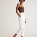 Quince Women's European Linen White Pants Size Large Photo 1