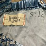 Anthropologie  HOLDING HORSES Eyelet Chambray Denim Jean Jumper Overalls Jumpsuit Photo 10