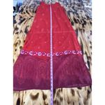 A WILD THYME Maxi Dress Women Size 6 Red Floral Hawaiian Island Beach Travel Photo 4