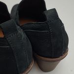 Lucky Brand  VENNIA BLACK NUBUCK PEBBLED LEATHER SLIP ON HEELS 6.5M Photo 5