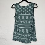 Lucky Brand  Green Henley Sleeveless Shirt Womens S Boho Casual Tank Top Floral Photo 8