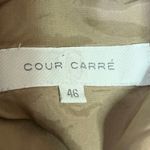 Cour Carre Women's Brown Mock Neck Sleeveless Belted A Line Flare Dress Size 46 Photo 2