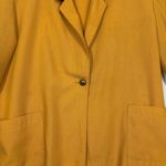Sag Harbor Linen Blazer Womens Plus 22W Gold Yellow Career Academia Professional Photo 2
