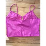 WAYF  faux leather cami top Hot pink‎ large Photo 3