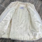 Intrigue 80s De Ball Luxury Fabric Cream Faux Fur Coat Sz 10 Vintage Union Made Photo 7