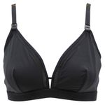 All. You. LIVELY Mesh Trim Maternity Nursing Bralette Jet Black, Large Black Photo 1