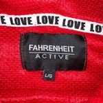 Fahrenheit Active Womens Fleece Sweatshirt Hoodie Red Stretch Lightweight Large Photo 4