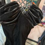 Elegant Black Velvet Dress with Strappy Back Size M Photo 1