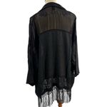 Desigual  Kimono Medium Black Embroidered Fringe Open Photo 4