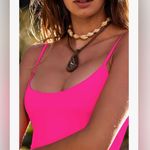 None NEW Hot Pink 1Pc Bathing Suit Swimsuit High Cut Cheeky S Photo 0