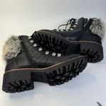 Kaari Blue  Katie Combat Boot~ Black~ with Fur Trim~ Size 8.5 Photo 2
