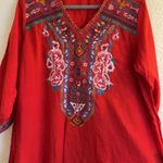 Calessa embroidered floral Red Size 1X Photo 7