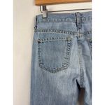 Old Navy Women’s Size 4 Short Light Blue Jeans with a Green Thread Stitch Photo 5