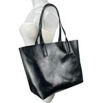 Kate Spade  Arch Patent Leather Black Green Reversible Tote Shoulder Bag Large Photo 1