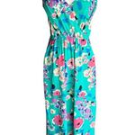 Yumi Kim - Floral Maxi Dress Green Multicolor Floral Spaghetti Strap Sz Xs Photo 2