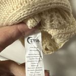 Zyia Active Sweater Womens Hilton Head Ivory Knit Fish Net Top Cover Up 3X Tan Photo 5