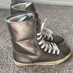 Arizona Jeans  Fur Lined Silver Sneakers Size 9 Photo 2