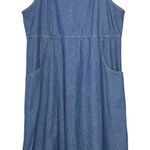 Vintage Vermont Country Store‎ Jumper Dress M Modest Jean Overall Chambray Denim Blue Size M Photo 0