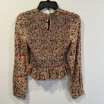 Patrons of Peace  Cottage Floral Smocked Cropped Long Sleeve Blouse Size Sm NWT Photo 3
