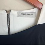 Angelo Marani Italia Colorblock Black‎ White Sheath Dress Size 44 (US 8 or Med) Black Photo 4