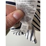 Chico's Womens Size 4 US XXL Mixed Stripe Ponte Top White Blue Striped Nautical Photo 5