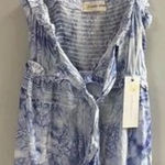Ocean Drive  Blue Tye Dye Bandana Smock Tie Dress Junior Medium New with Tags Photo 0