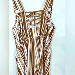 Derek Heart 🆕  Brown & Offwhite Striped Romper Photo 7